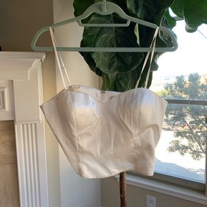 BHLDN silk satin bustier size 8